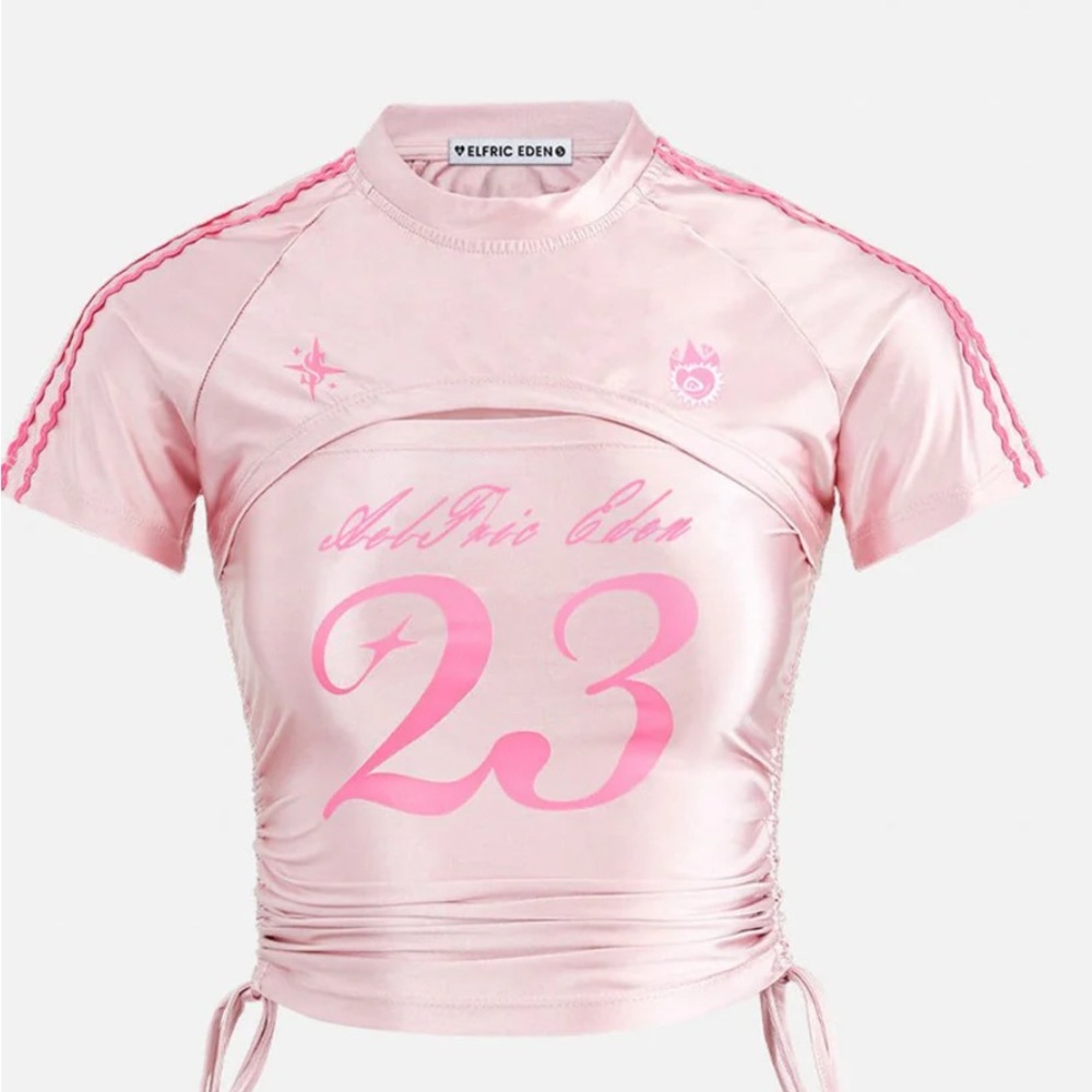 AELFRIC EDEN Pink 2 Piece Jersey Shirt